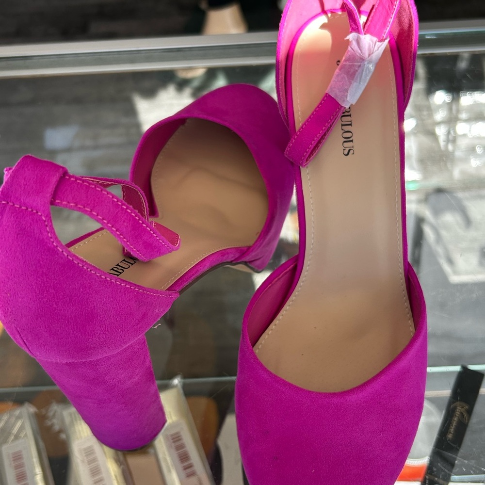 JustFab Vibrant Pink Women's Heels
